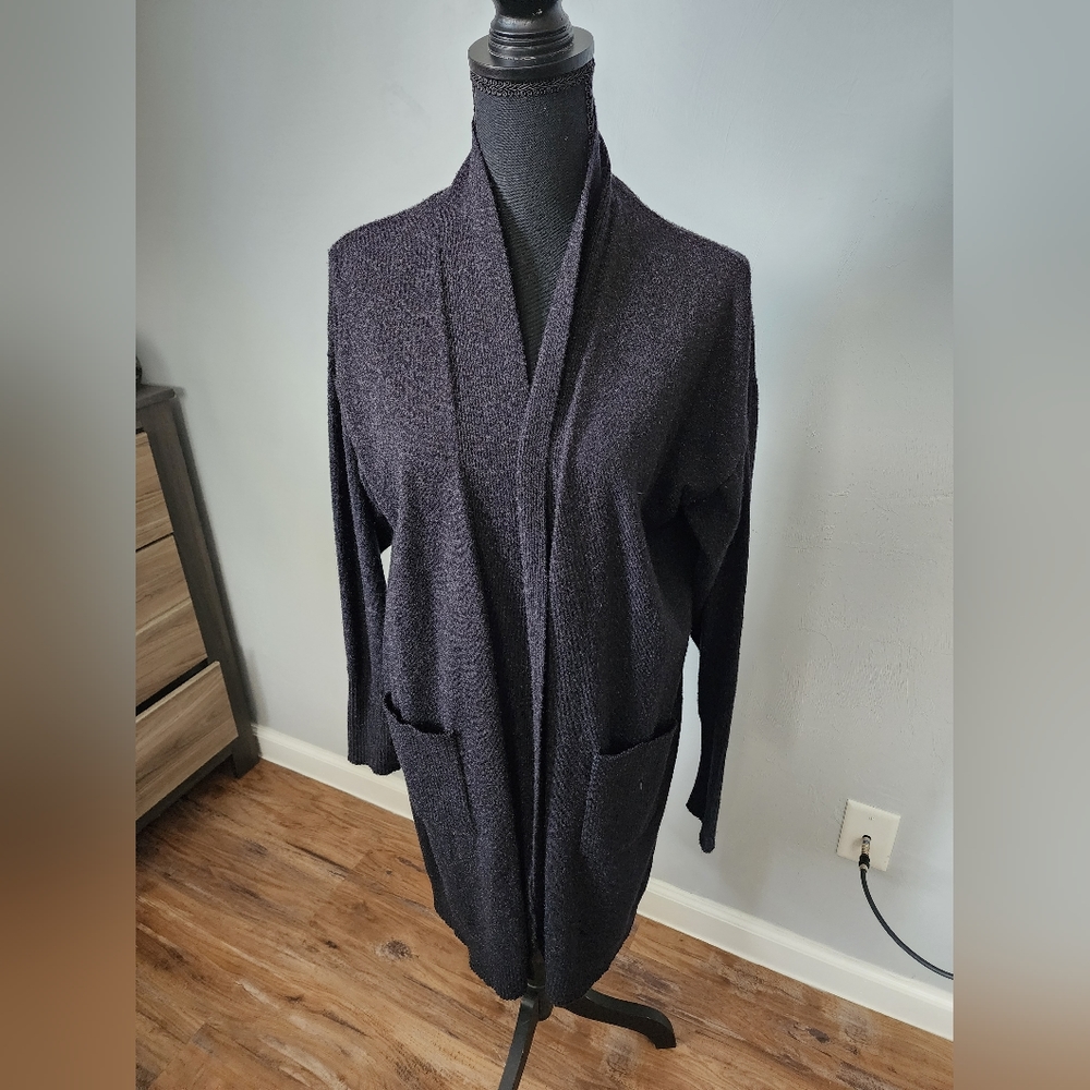 Liz Claiborne Long Black Cardigan